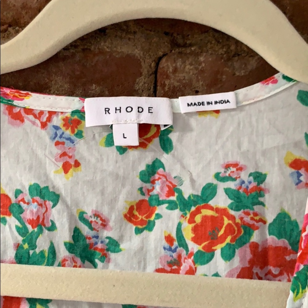 RHODE Floral Ruffle Top - Picture 2 of 6